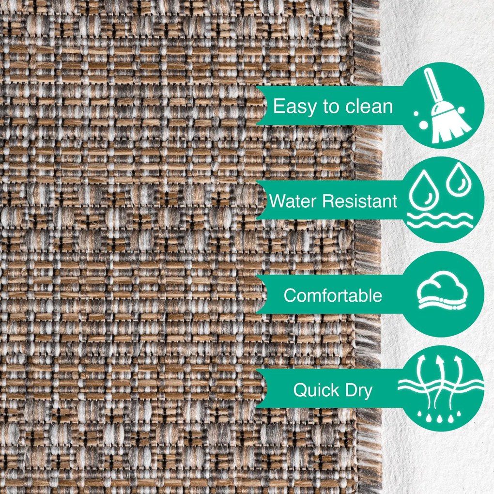 Ayyildiz, Kusový koberec Zagora 4513 Beige – na von aj na doma, 120x170, béžová, chodba / predsieň