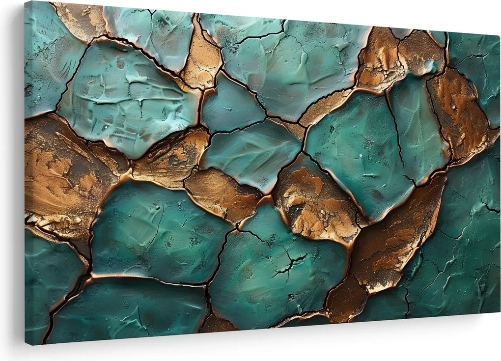 Obraz - Zeleno-zlatá maľba (90x60 cm)