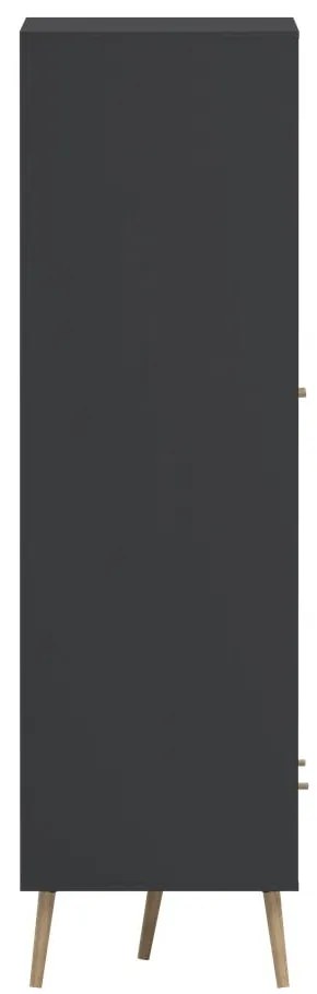 Antracitová šatníková skriňa 99x200 cm Bodo – Tvilum