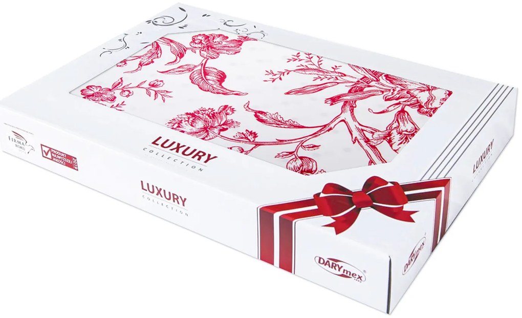 SATÉNOVÉ OBLIEČKY LUXURY BLANC 160X200 CM, 2KS 70X80 CM KVETY