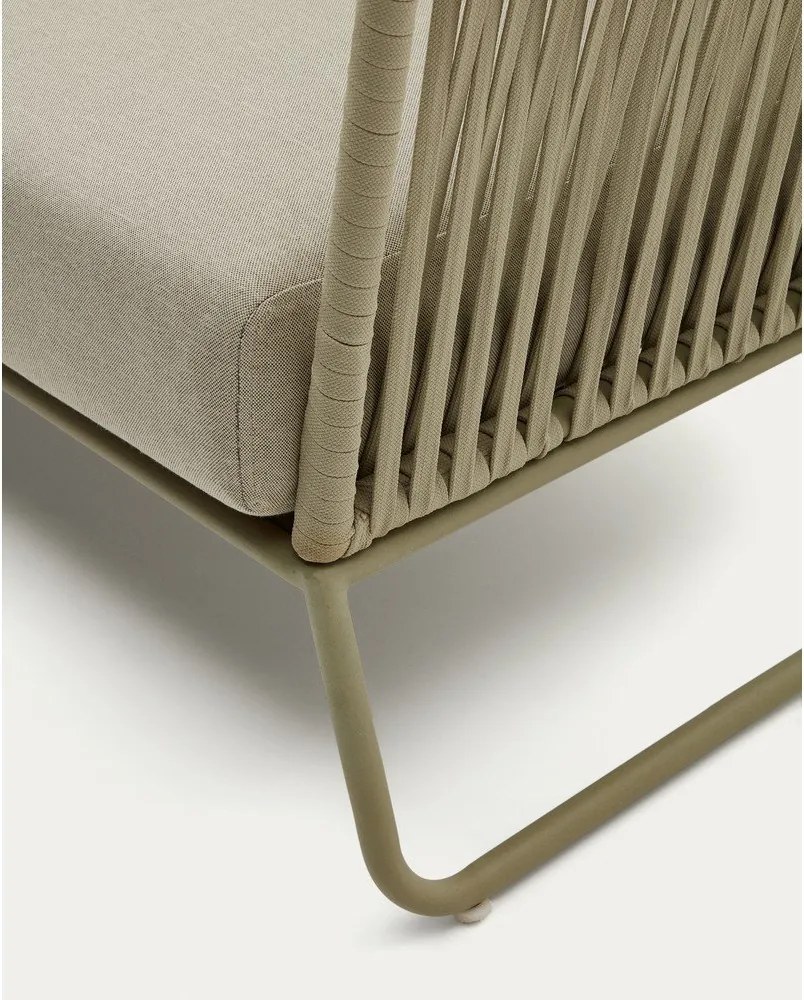 Kaki oceľová záhradná pohovka Saconca – Kave Home