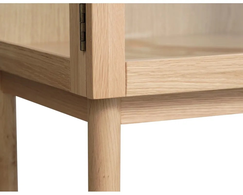 Vitrína z dubového dreva v prírodnej farbe 190x90 cm Elba – Unique Furniture