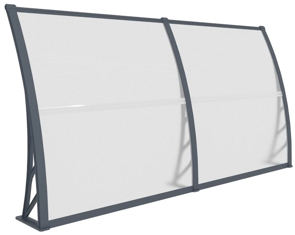 Hliníkový vchodový prístrešok BestBerg BBDA-J20 / 100 x 200 cm / sivý