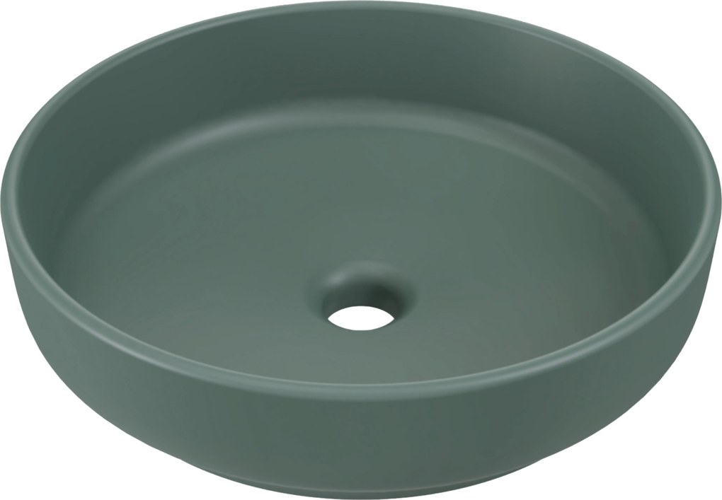 Comad Keramické umývadlo na dosku RIVER 1 FOREST GREEN MATT UN 40, zelená