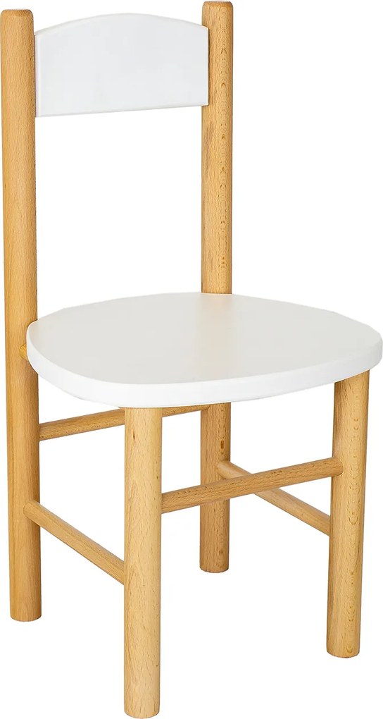 Detská drevená stolička z masívu - farebná