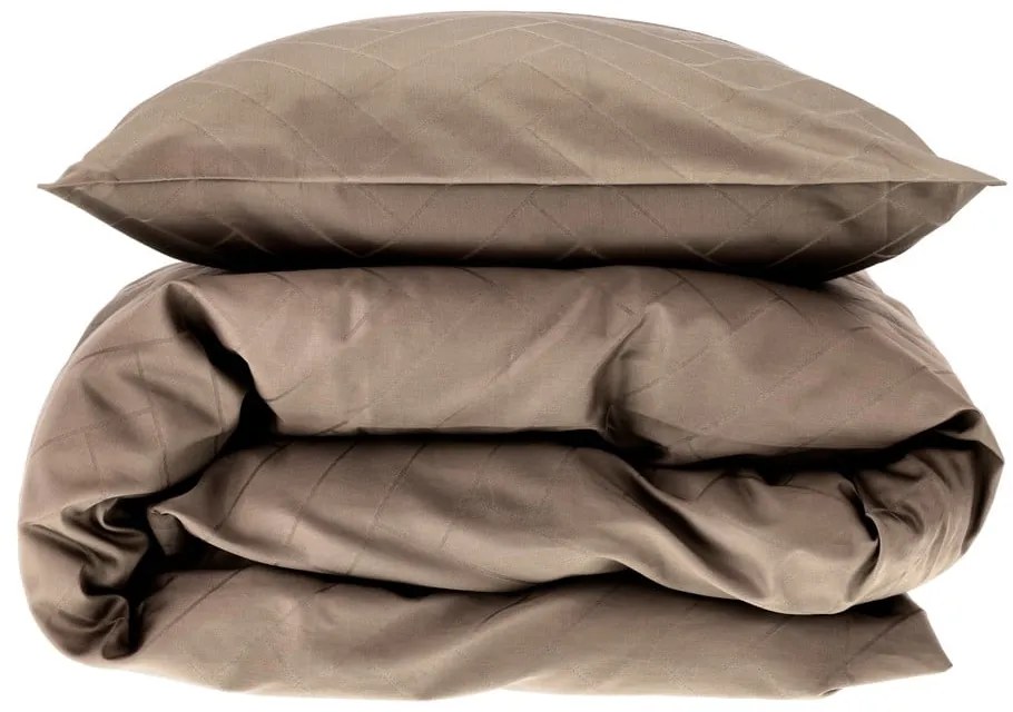 Damaškové obliečky taupe na jednolôžko/predĺžené 140x220 cm Tiles – Södahl