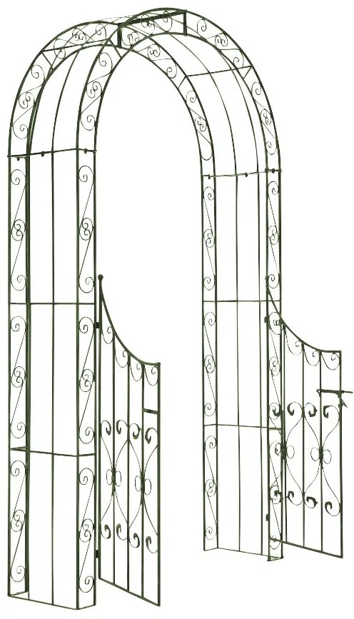 Oblúk na ruže Sima s bránkou - Zelená antik