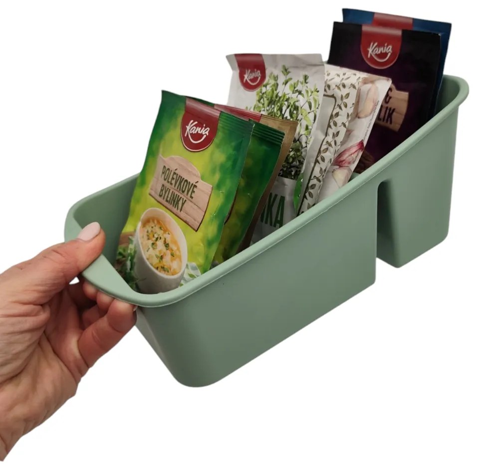 ALTOM Organizér na korenie v vreckách, zásobník, ANNA2, zelený