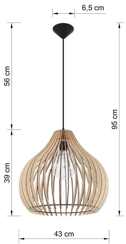 Béžové závesné svietidlo Sollux Pantilla