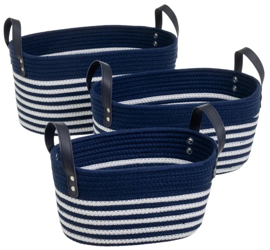 Látkové košíky v súprave 3 ks 38x22x20 cm – Casa Selección