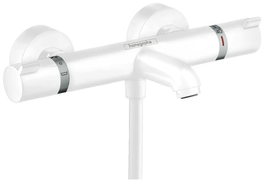 Hansgrohe Ecostat Comfort, termostatická vaňová batéria, biela matná, HAN-13114700