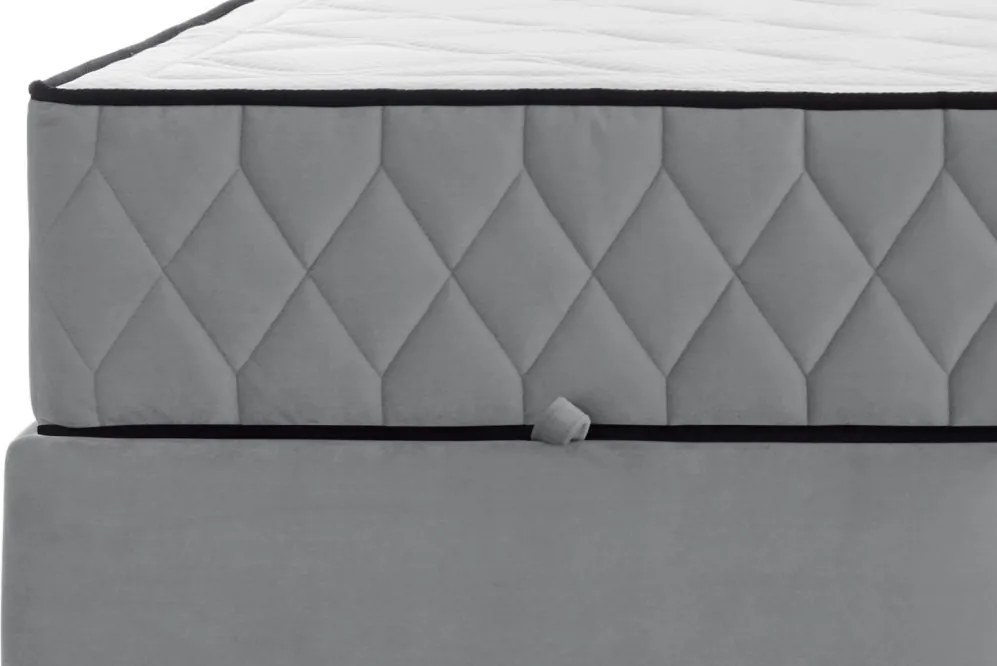 Posteľ Reve 160x200 cm, svetlo šedá látka