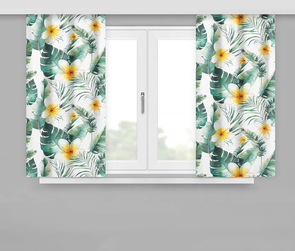 Závesy na okná s kvetinami 160 x 170