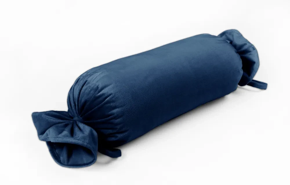 Biante Zamatový vankúš valec bonbon Velvet Prémium SVP-029 Námornícka modrá 15x40 cm