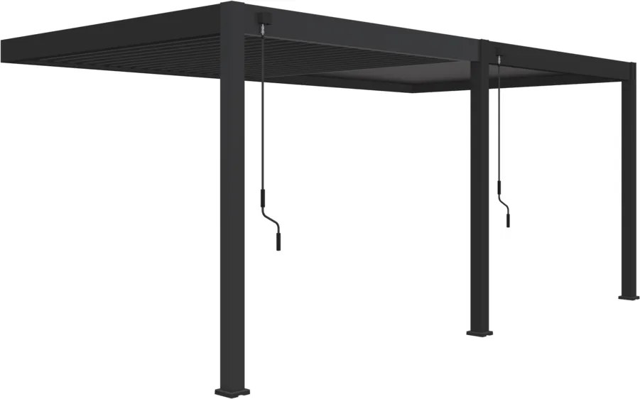 Bioklimatická pergola INTRO PLUS 6X3m, hliník, do steny