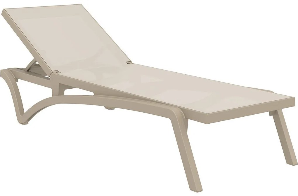 PACIFIC záhradné lehátko taupe/taupe
