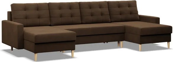 Sedacia súprava BLANK Comfort v tvare U hnedá