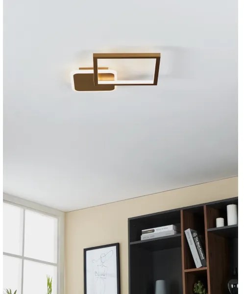 Eglo 900424 - LED Stmievateľné stropné svietidlo GAFARES LED/15W/230V zlatá + DO