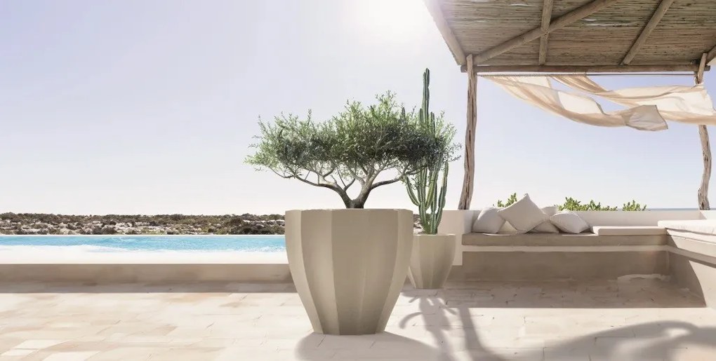 Kvetináč Ronas Rounde betónovo sivý