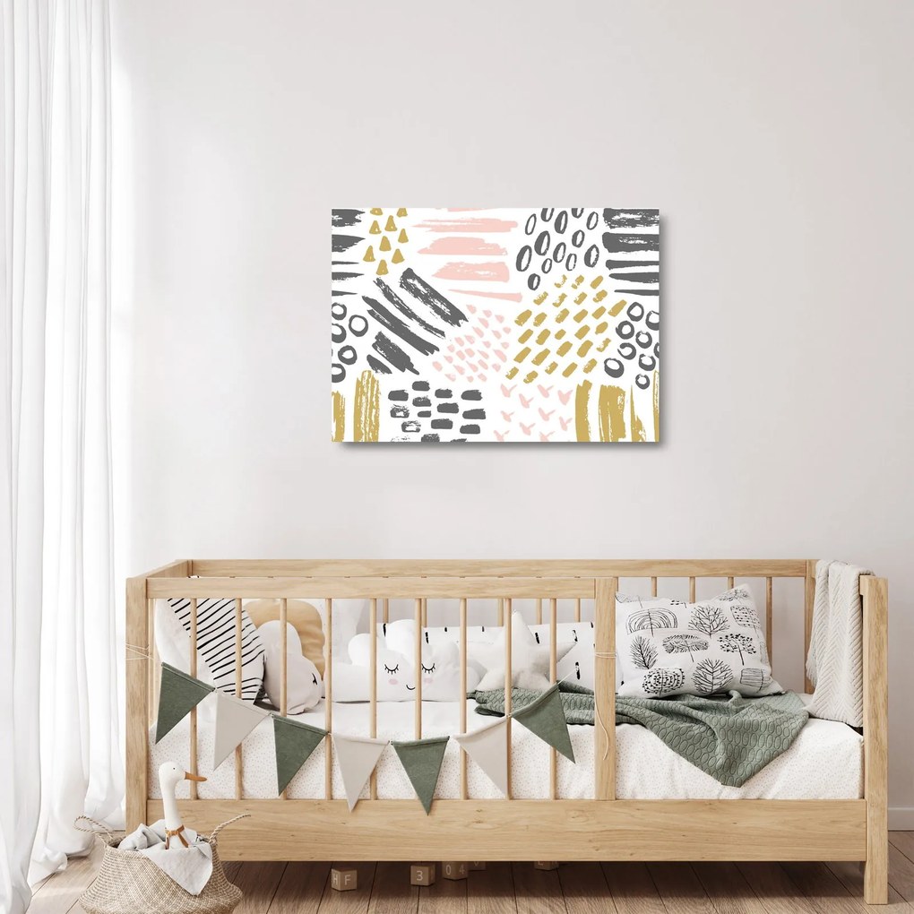 Sklenený obraz - Abstraktné ťahy (70x50 cm)