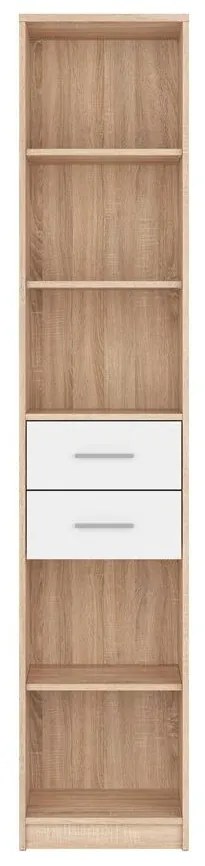 Regál BRW Nepo Plus 26 (dub sonoma + biela) . Akcia -30%. Vlastná spoľahlivá doprava až k Vám domov. 1098381