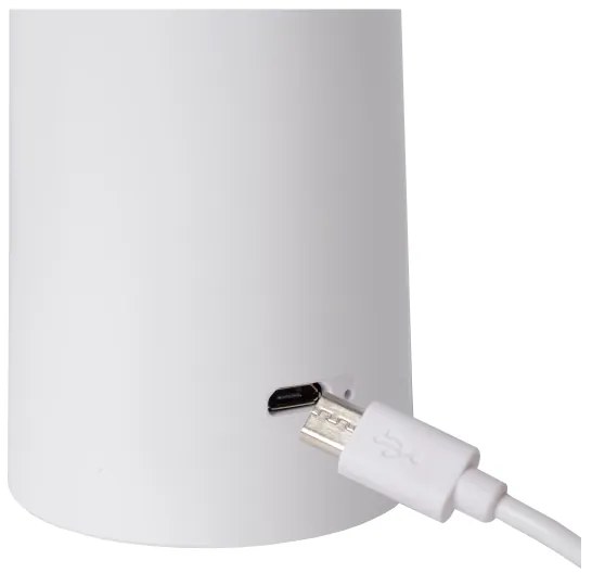 Lucide 02807/04/31 - LED Stmievateľná lampa JIVE LED/3W/3,7V 3000/6500K IP44 biela