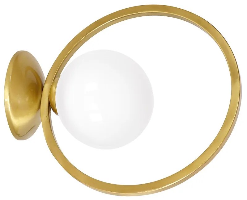 Nástenné svietidlo Vienna, 1x biele sklenené tienidlo, c