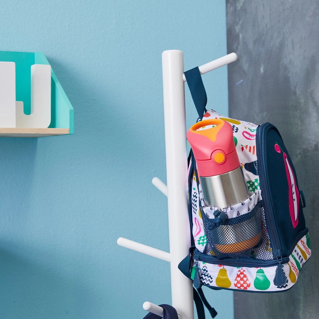 Termoska na pitie so slamkou 350 ml - ružová/oranžová