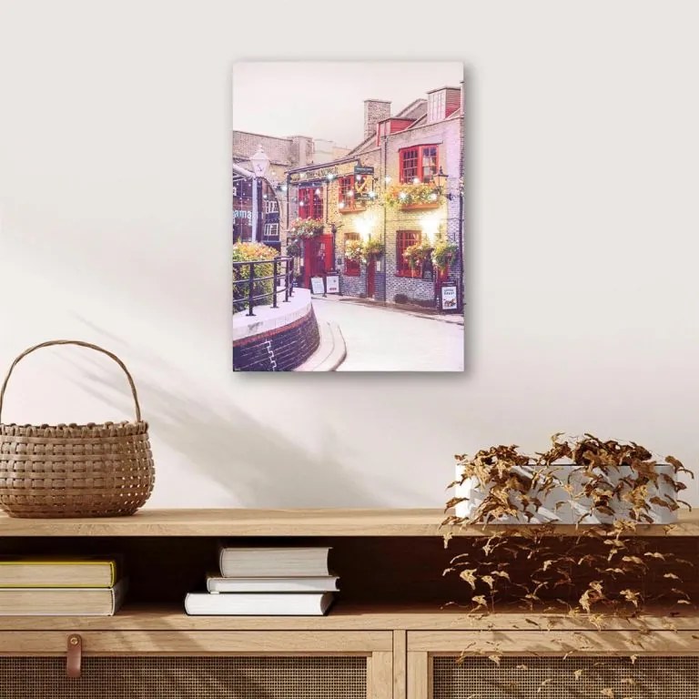 Garthen 74512 Nástenná maľba reštaurácia v prístave, 32 LED, 30 x 40 cm