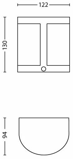 Philips 17316/47/16 - LED vonkajšie nástenné svietidlo s čidlom PARROT 1xLED/3,5W/230V