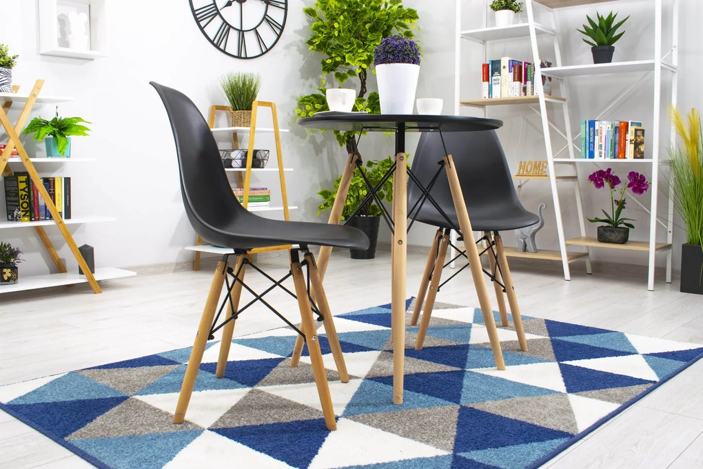 Dekorstudio Okrúhly jedálenský stôl TODI 60cm - čierny