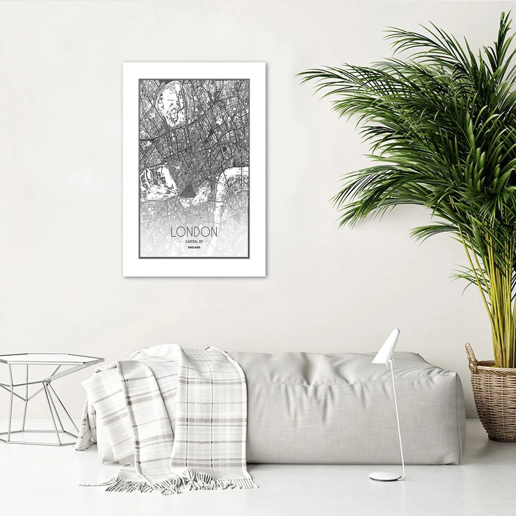 Gario Plagát Plán Londýna Farba rámu: Bez rámu, Rozmery: 30 x 45 cm