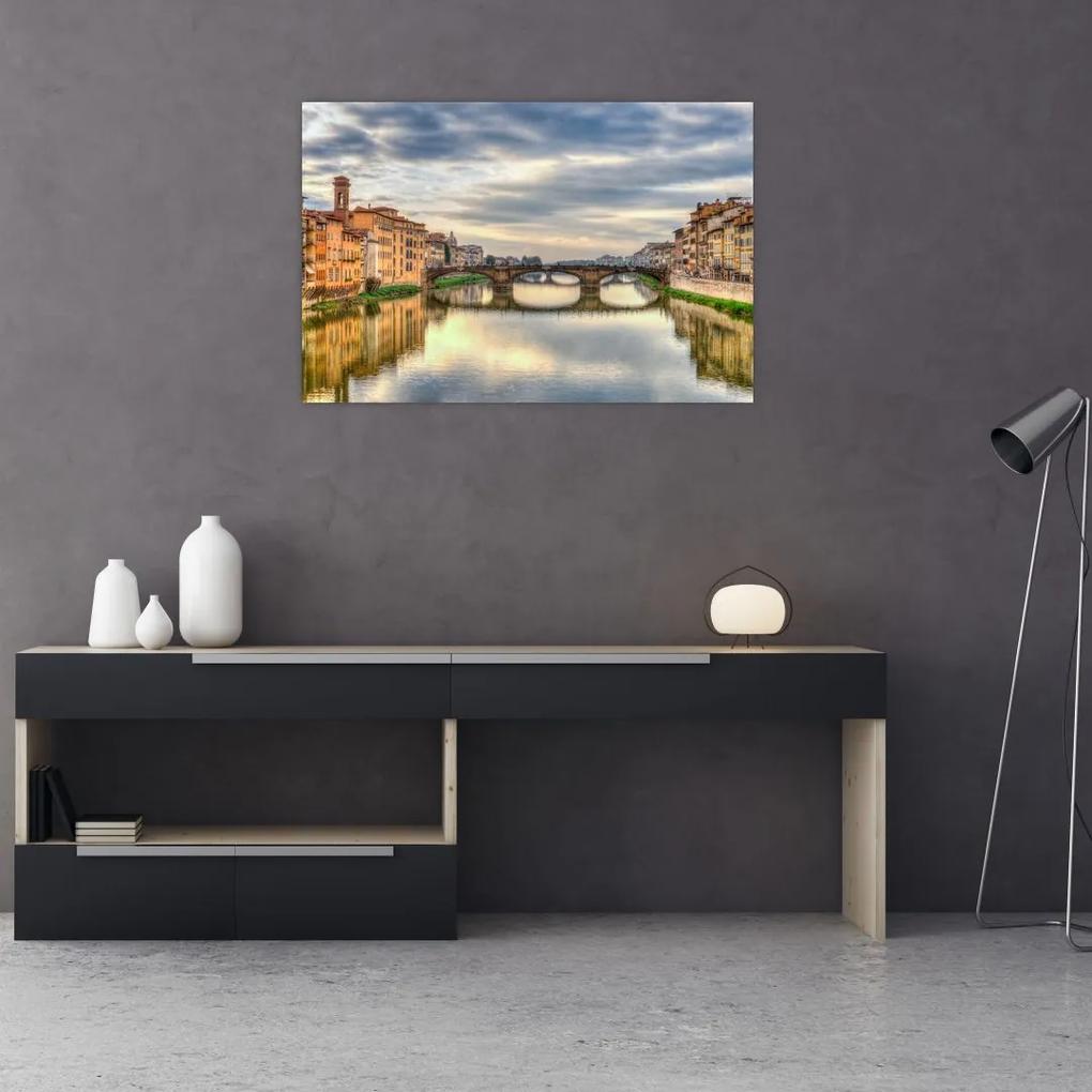 Obraz - Most cez rieku (90x60 cm)