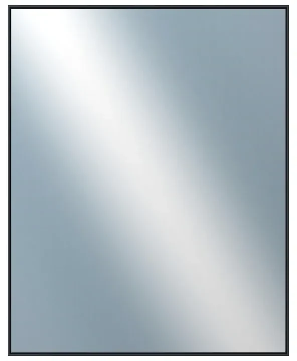 DANTIK - Zrkadlo v rámu, rozmer s rámom 80x100 cm z lišty Hliník čierna (7002021)
