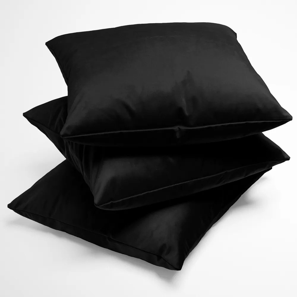 Biante Zamatová obliečka na vankúš Velvet Prémium SVP-023 Čierna 50 x 70 cm