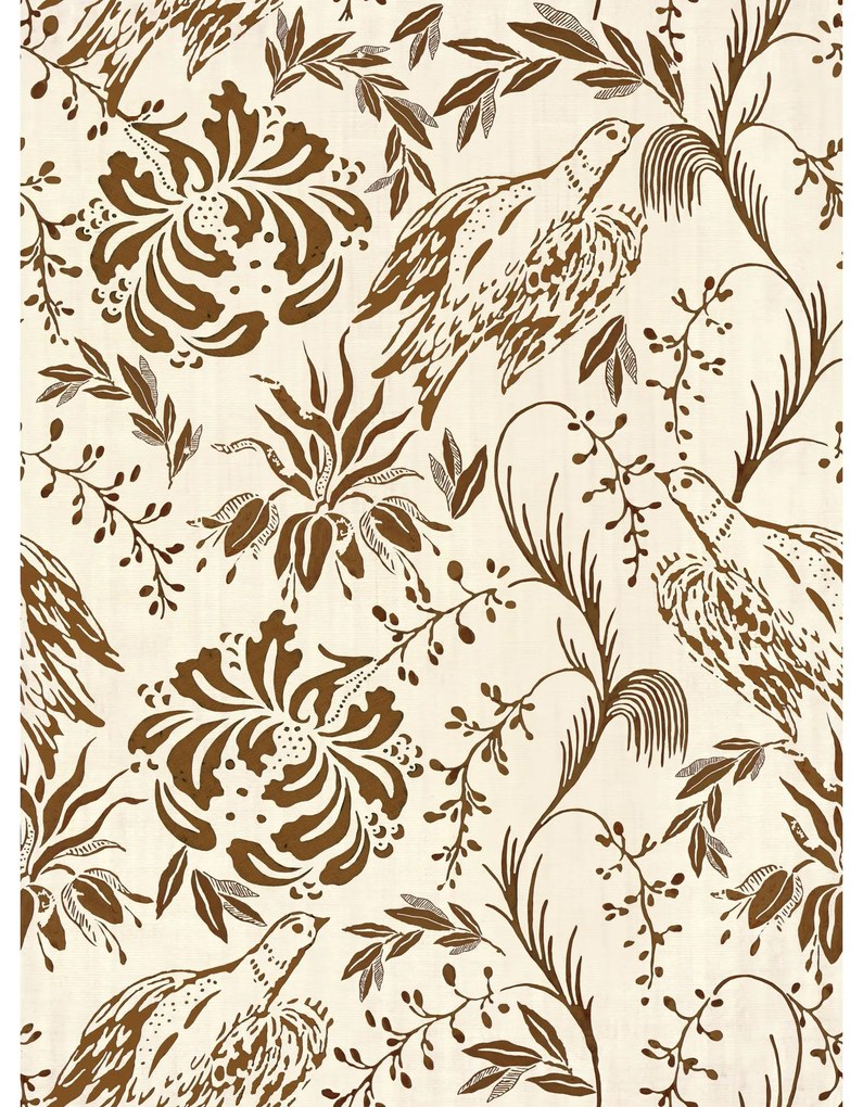 MINDTHEGAP Folk Embroidery Tobacco - tapeta