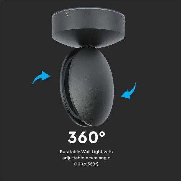 LED Vonkajšie nástenné svietidlo LED/7W/230V 3000K IP65 čierna