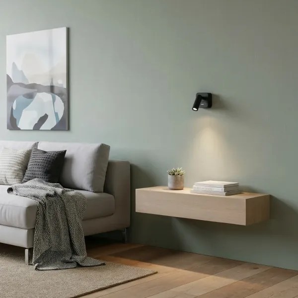 Ideal Lux - LED Nástenné bodové svietidlo BEAN LED/3W/230V CRI 90 čierna