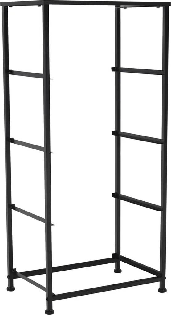 Komoda s látkovými zásuvkami PALMERA, čierna