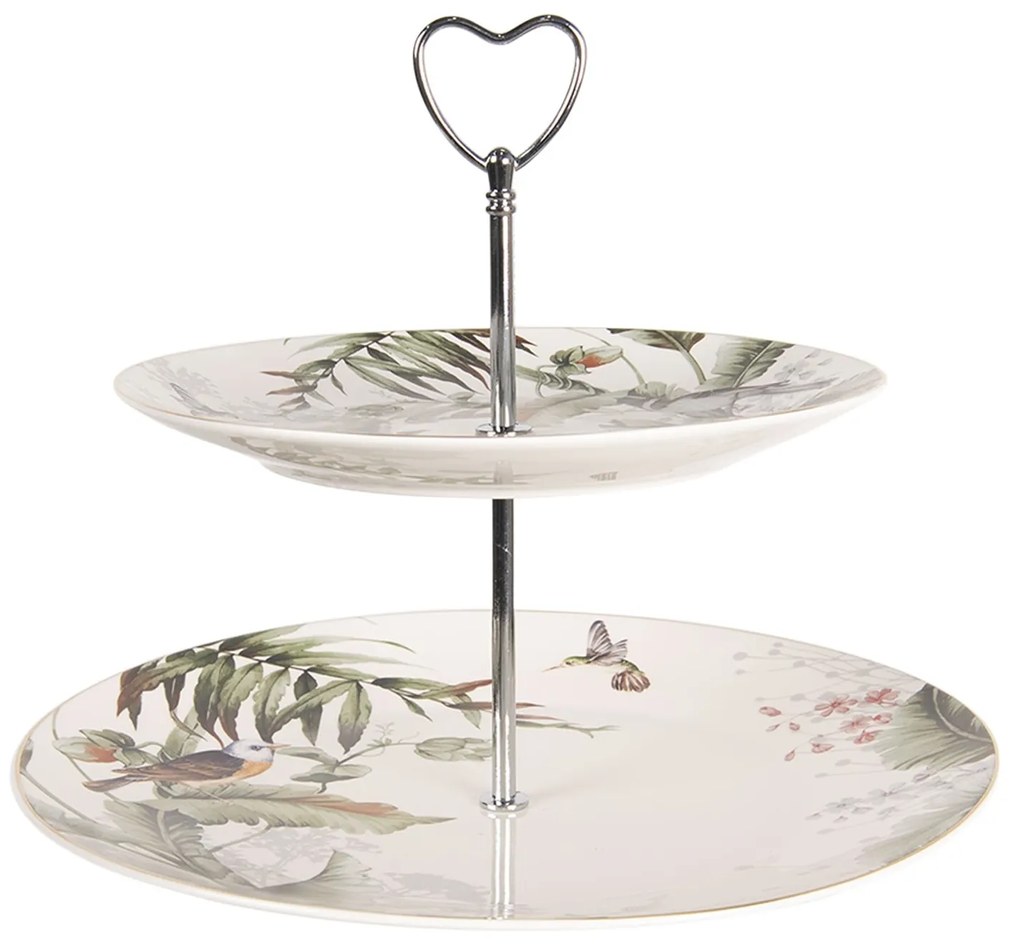 Porcelánový etažér Tropical birds - Ø 26 cm