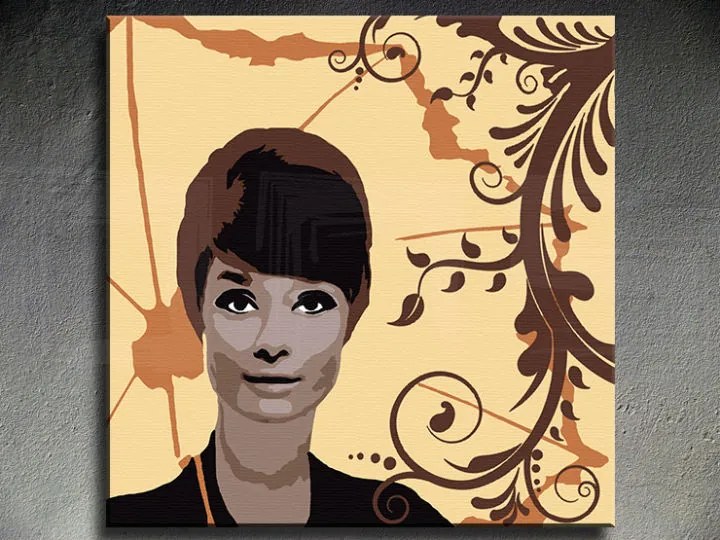 Ručne maľovaný POP Art obraz Audrey Hepburn | rôzne rozmery
