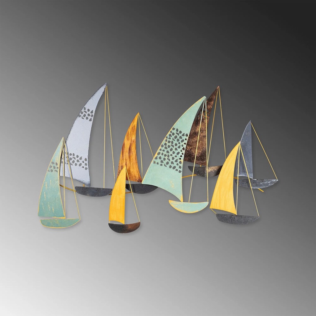 Nástěnná kovová dekorace Yavuz vícebarevná