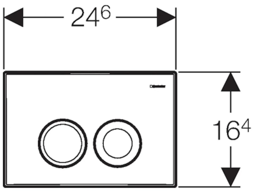 Geberit DELTA50, splachovacie tlačidlo UP100, chróm matný, 115.119.46.1