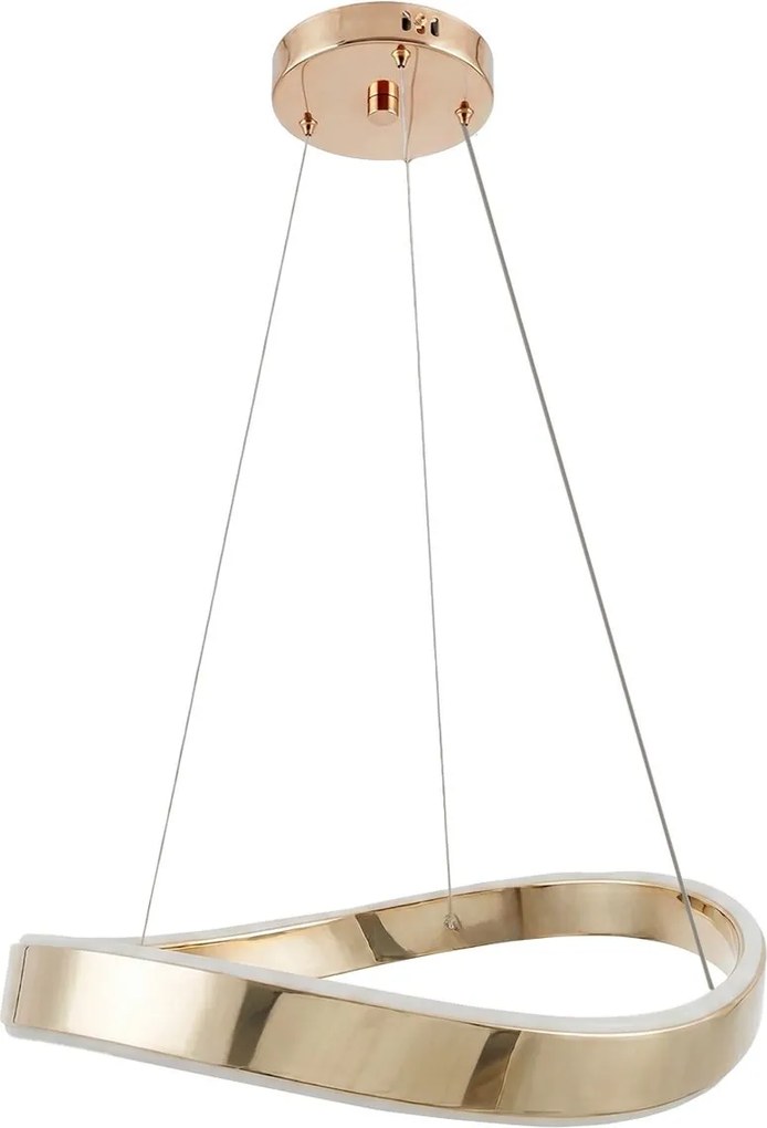 Toolight Toolight, LED závesné svietidlo, 40cm, 35W, 4000K, 3000lm, SWE064-CP, zlatá lesklá, OSW-20164