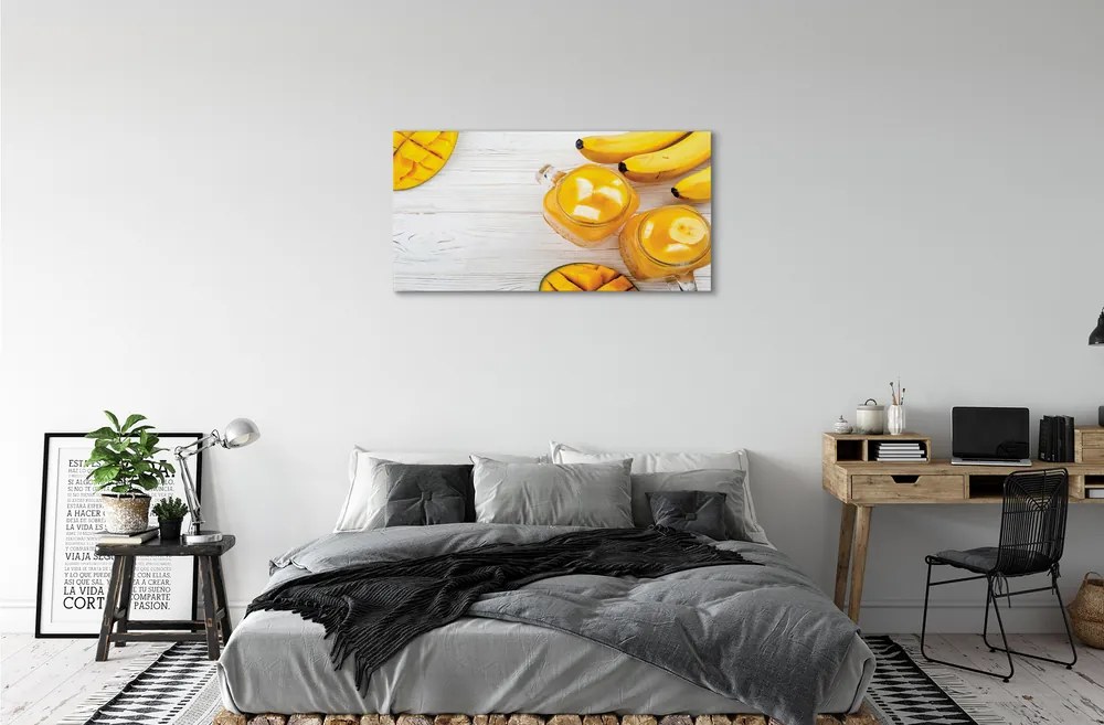 Obraz canvas Mango banán smoothie 120x60 cm