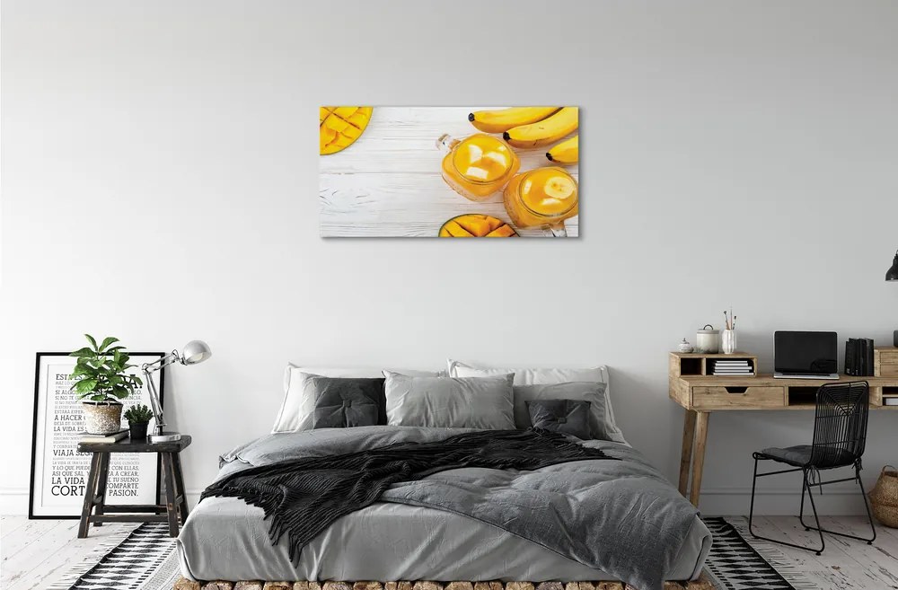 Obraz canvas Mango banán smoothie 140x70 cm