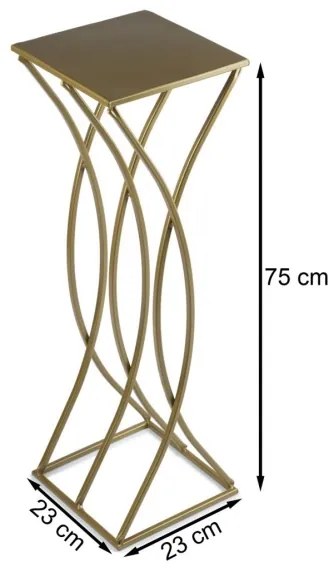 Stojan na kvety 75x23 cm zlatá