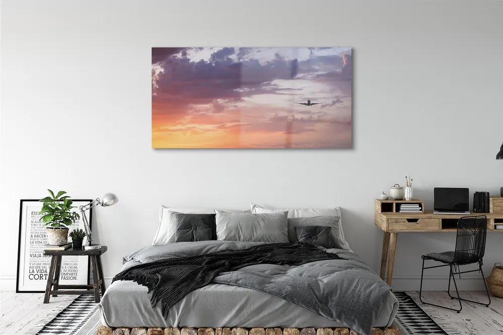 Obraz plexi Zamračené oblohy ľahké lietadlá 140x70 cm