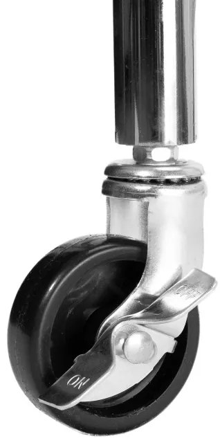 Vešiakový stojan na kolieskach HARUN strieborný