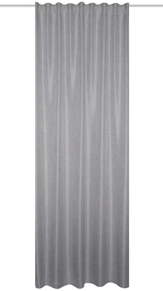 Home Wohnideen Záves s riasiacou stuhou, ľanová štruktúra, Oxford, Sivá Rozmer textilu: 245 cm (V), 135 cm (Š)